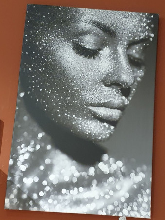 Leinwandbild "Glitzer-Frau"