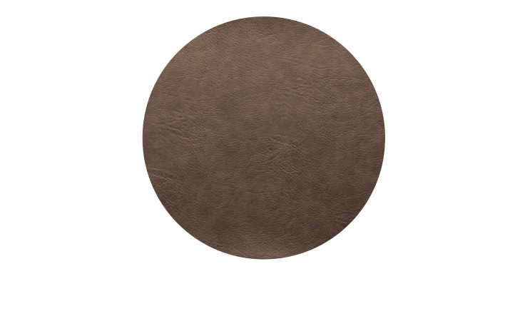 Tischset Vegan Leather 38 cm aus braunem Kunstleder.