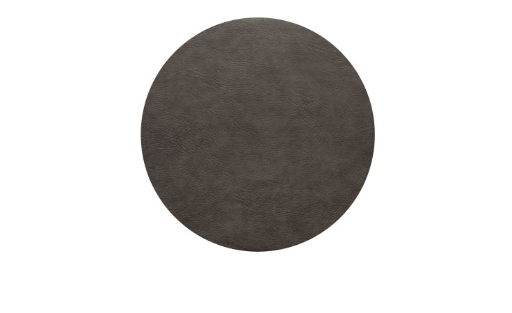 Tischset Vegan Leather 38 cm aus grauem Kunstleder.