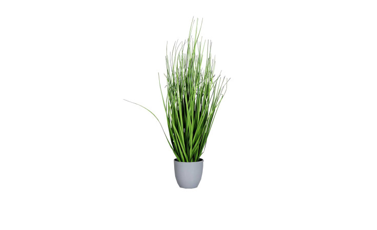 Grasarrangement 80 cm  in einem grauen Pflanztopf