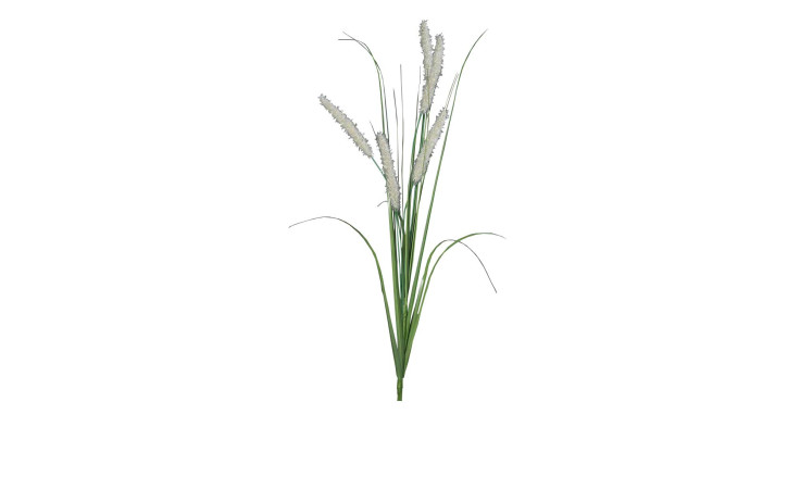 Gras 76 cm aus Kunststoff in grün mit weißen Applikationen.