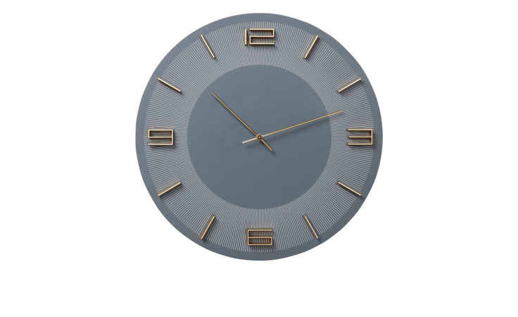 Wanduhr Leonardo 48,5 cm in Grau / Gold