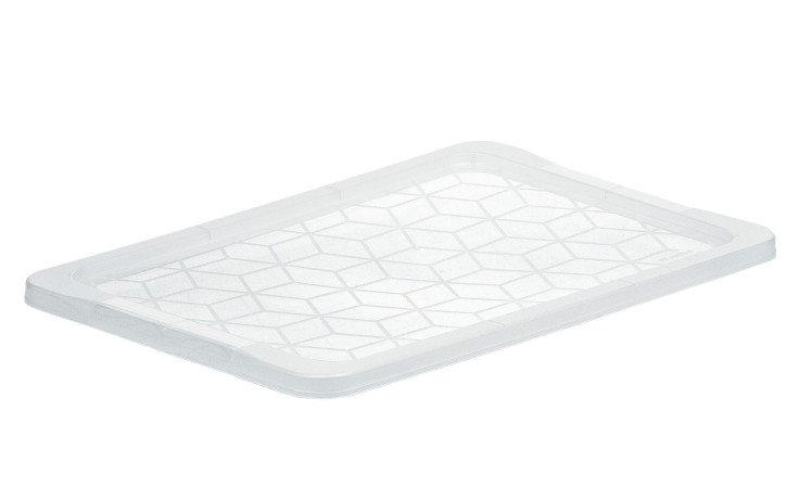 Deckel für Box Evo Easy 30, 44 und 65 l aus transparentem Kunststoff.