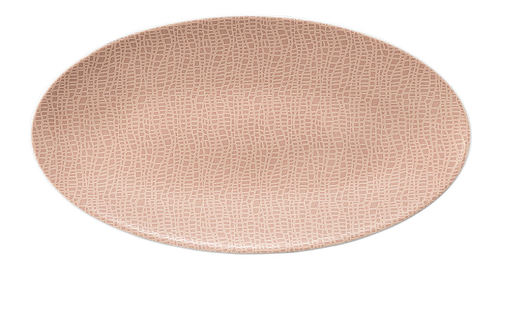 Servierplatte Life 33 cm aus Porzellan in rosa.