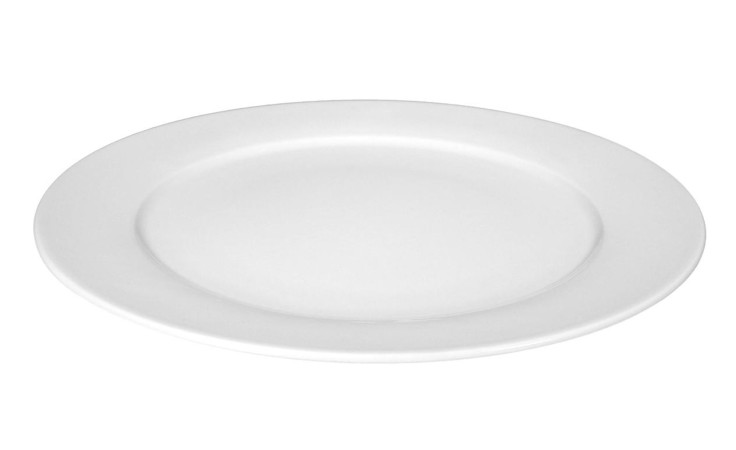 Platzteller Rondo/Liane 30 cm aus weißem Porzellan.