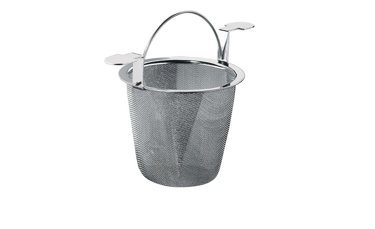 Teesieb Tea aus silberfarbenen Edelstahl
