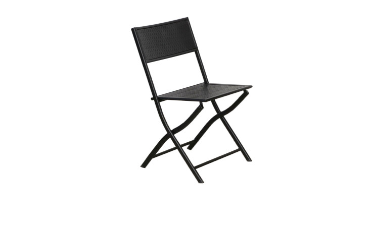 Stuhl Sidney in schwarz aus Metall lackiert 