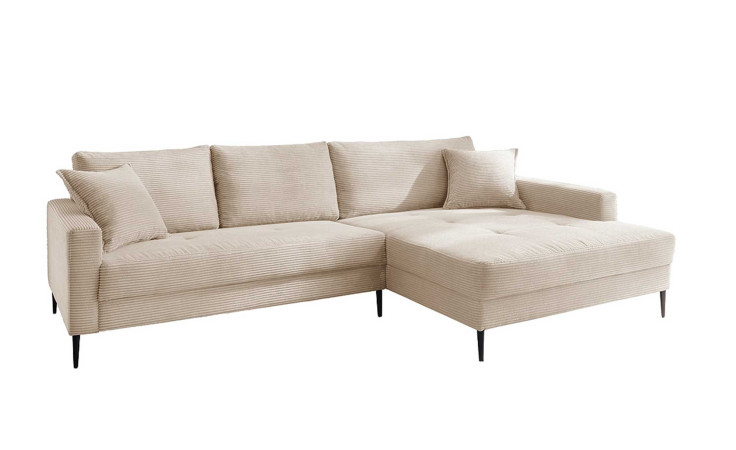 Wohnlandschaft Sunny in Beige, inklusive 3 Rückenkissen und 2 Zierkissen