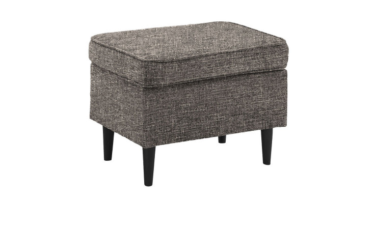 Hocker in Mixed Grey, Füße Schwarz