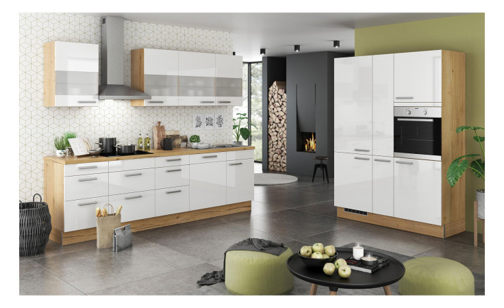 artego Küche Eco Weiss Eiche Goldbraun