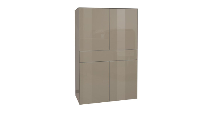 Highboard Couleur in der Farbe Kaschmir ohne Füße, Schrägansicht