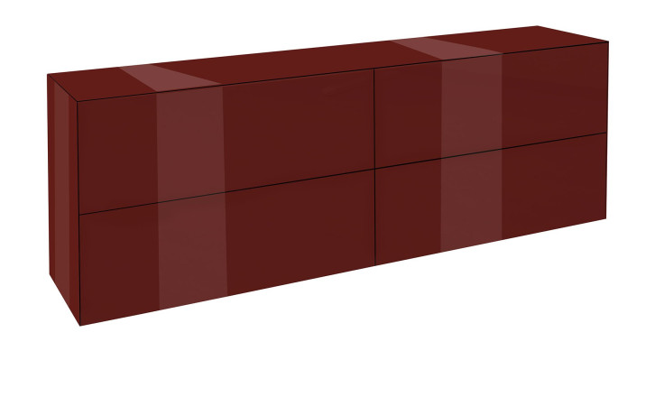 Lowboard Couleur in der Farbe Bordeaux, Schrägansicht