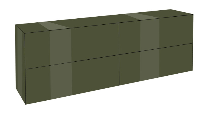 Lowboard Couleur in der Farbe Olivgrün, Schrägansicht