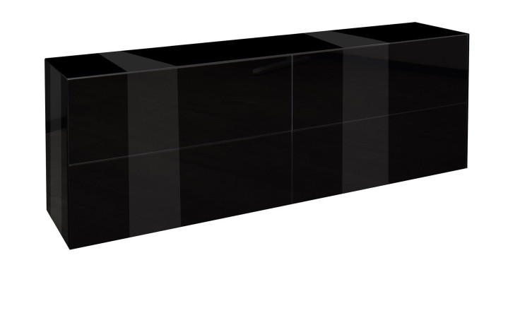 Lowboard Couleur in der Farbe Schwarz, Schrägansicht