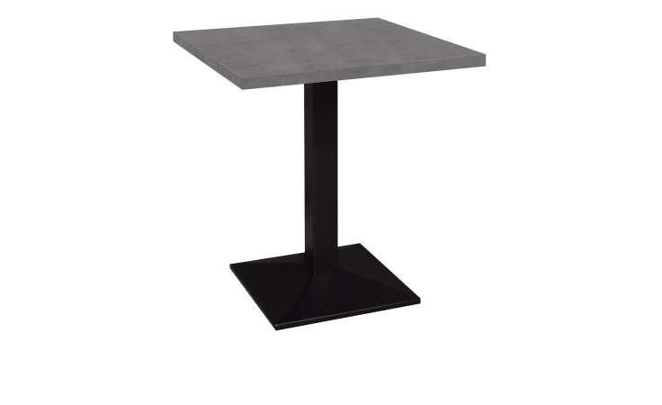 Bistrotisch Biblis-System mit einer Tischplatte in der Farbe Graphit und einem schwarzen Gestell.
