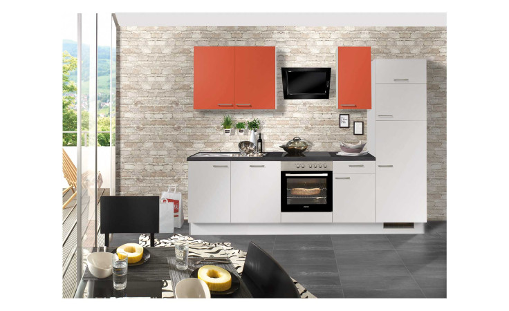 Pino Küche, PN 310/ 80, Keramik Red/ Weiß