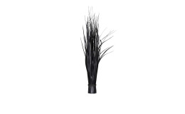 Stehgras 77 cm aus Kunststoff in schwarz mit einem schwarzen Band zugebunden.