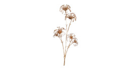 Glitzerzweig mit Fruchtstand 64 cm aus Kunststoff in gold.