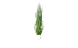 Isolepsis-Gras 100 cm aus Kunststoff in grün mit einem weißen Untertopf.