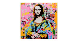 Gerahmtes La Viva Woman 100 x 100 cm in bunt