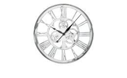 Wanduhr Gear in Silber