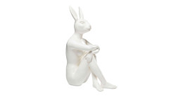 Deko-Hase Gangster 39 cm hoch in weiß