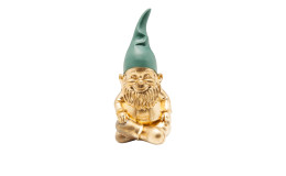 Deko-Zwerg 18,5 cm hoch in Gold / Grün