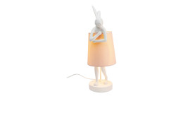 Tischleuchte Tlrabbit 50 cm in weiß / rosa