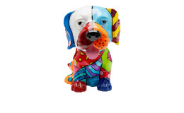 Deko-Hund Patchworkanimal 35 cm in einer bunten Ausführung
