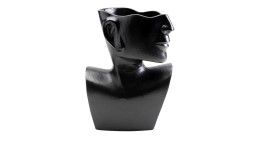 Vase Rostro 27 cm in Schwarz