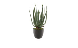 Deko-Aloe Vera im Topf 40 cm in grün.