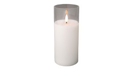 LED-Wachskerze im Glas 17,5 cm