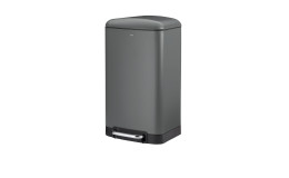 Treteimer Davino 30 l in grau aus Metall