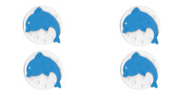 Badewanneneinlagen Minis Flip 4er-Set 