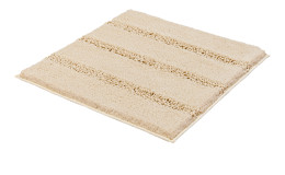 Badteppich Monrovia in der Größe 60 x 60 cm. Die Farbe ist Beige mit 3 schicken Absetzungen. 