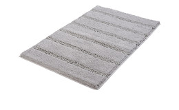 Grauer Badteppich Monrovia in der Größe 60 x 100 cm. 