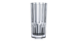 Longdrinkglas Aspen 309 ml aus transparenten Kristallglas in einer 12-Eckform und Kanten-Optik.