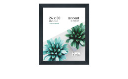 Aluminium-Bilderrahmen Star 24 x 30 cm mit einem schwarz matten Strukturrahmen und transparenten Glas.