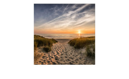 Glasbild Weg zum Strand 20 x 20 cm. Glasbild zu dem Thema - Strand und Meer.