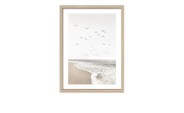 Rahmenbild At the Coast 55 x 75 cm. Rahmenbild mit dem Thema - Strand und Meer.