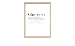 Rahmenbild Sektlaune 33 x 43 cm