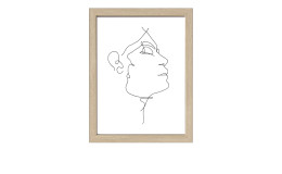 Rahmenbild Sketch of Faces 33 x 43 cm
