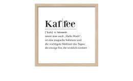 Rahmenbild Kaffee Definition 33 x 33 cm