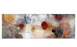 Alubild Lines and Shapes 50 x 150 cm