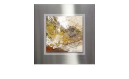 Alubild Brown-Silver-Gold 50 x 50 cm