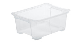 Box Evo Easy aus transparentem Kunststoff.