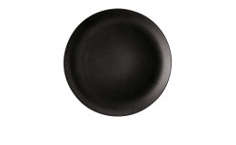 Speiseteller Liberty 27,5 cm aus schwarzem Porzellan.