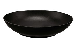 Suppenteller Liberty 21 cm aus schwarzem Porzellan.