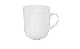 Henkelbecher Rondo/Liane 270 ml aus weißem Porzellan.