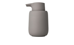 Seifenspender Sono 250 ml aus Keramik, Kunststoff und Silikon in braun / grau.